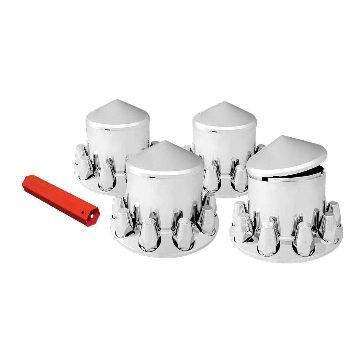 Chrome Plastic ABS Complete Rear Axle Cover Set