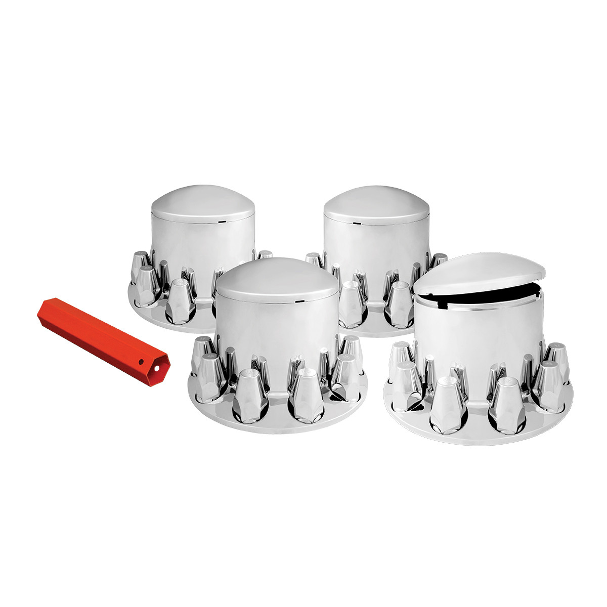 Chrome Plastic ABS Complete Rear Axle Cover Set