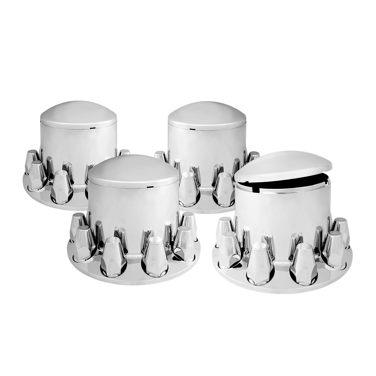 Chrome Plastic ABS Complete Rear Axle Cover Set