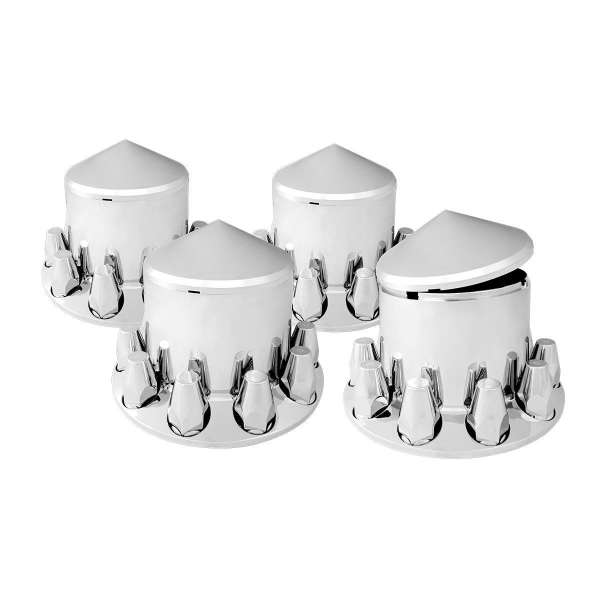 Chrome Plastic ABS Complete Rear Axle Cover Set