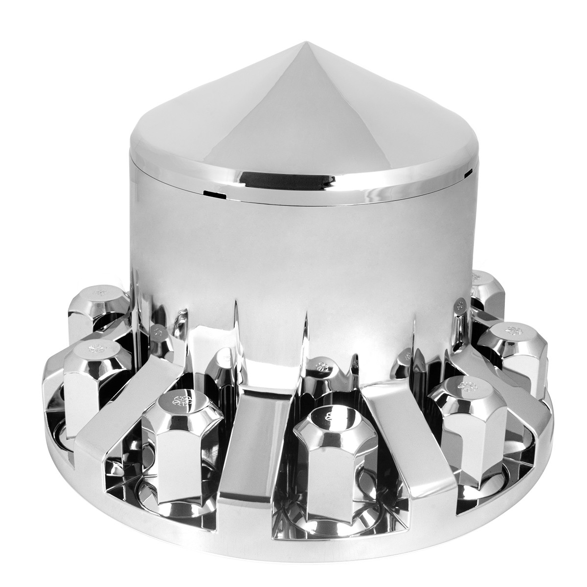 Chrome Plastic Rear Axle Cover Sets with Locking Tabs