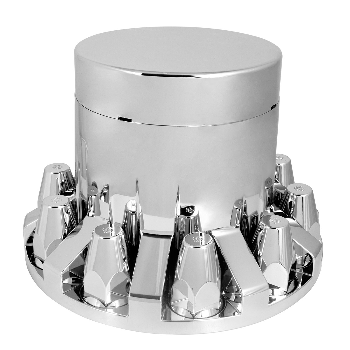 Chrome Plastic Rear Axle Cover Sets with Locking Tabs