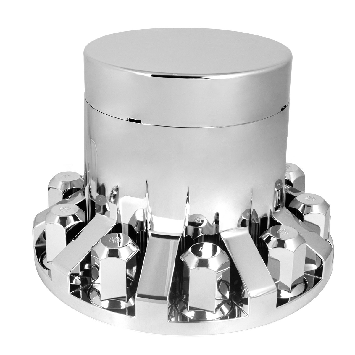 Chrome Plastic Rear Axle Cover Sets with Locking Tabs