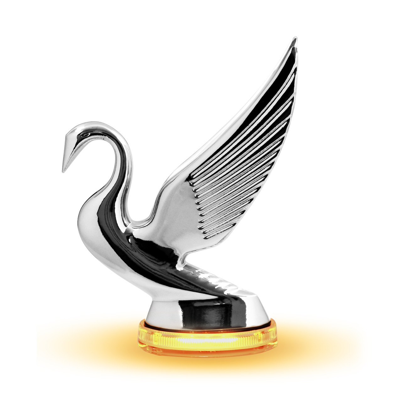 Swan Hood Ornament with LED Glow Base - Thumbnail 5