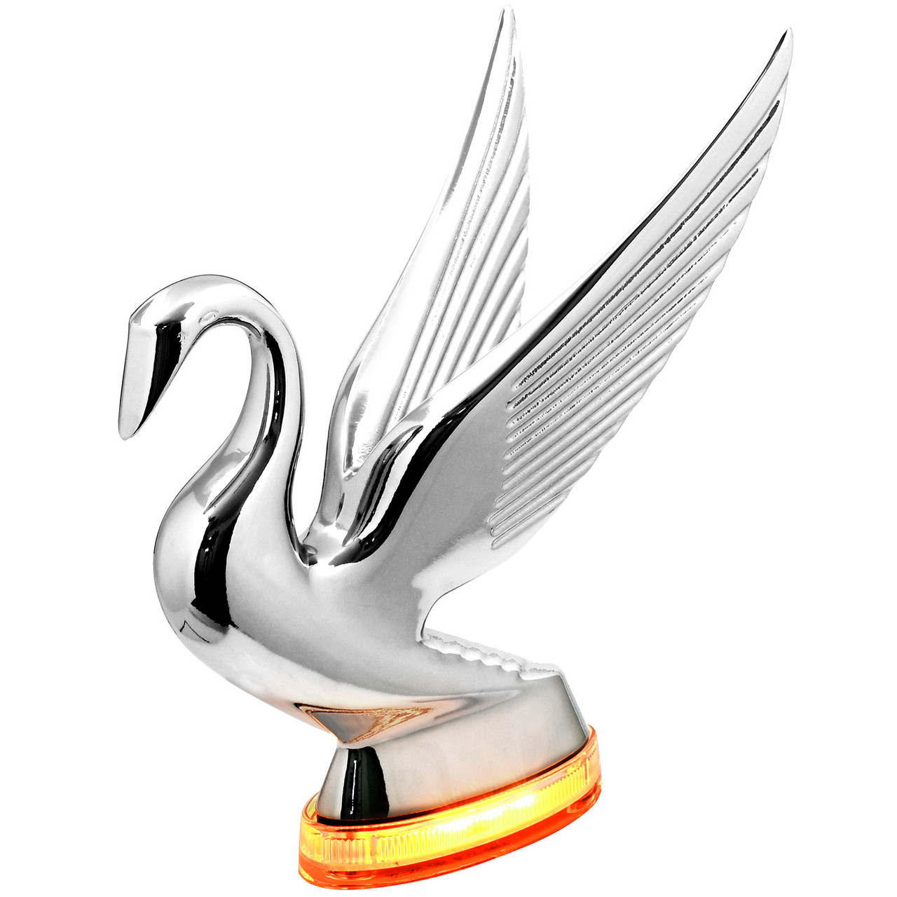 Swan Hood Ornament with LED Glow Base - Thumbnail 6