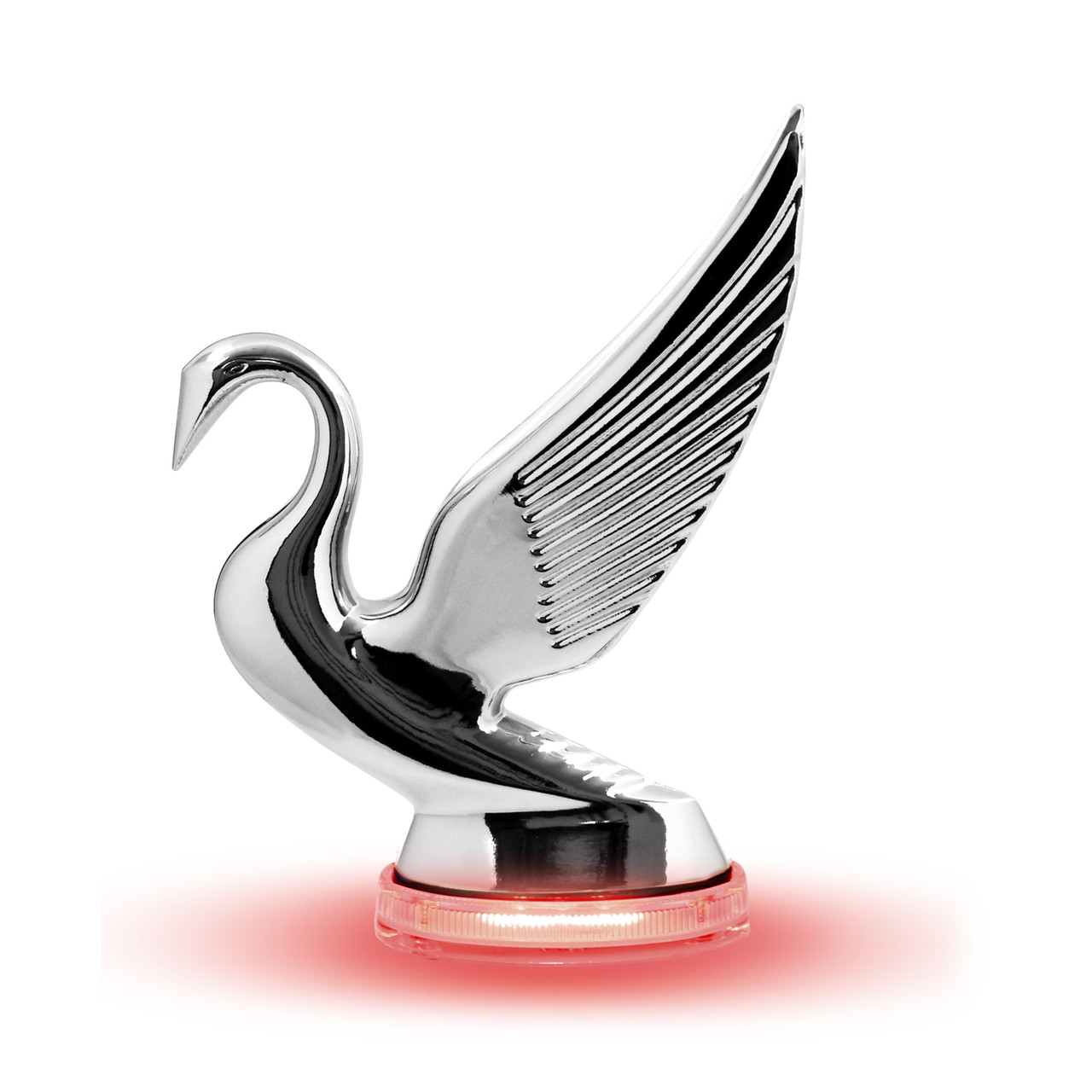 Swan Hood Ornament with LED Glow Base - Thumbnail 2