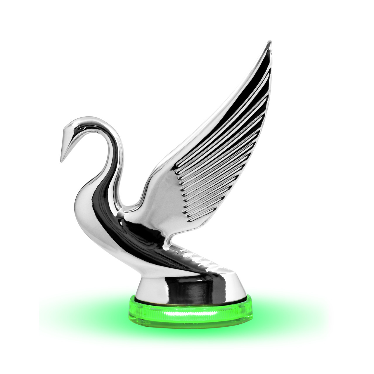 Swan Hood Ornament with LED Glow Base - Thumbnail 3