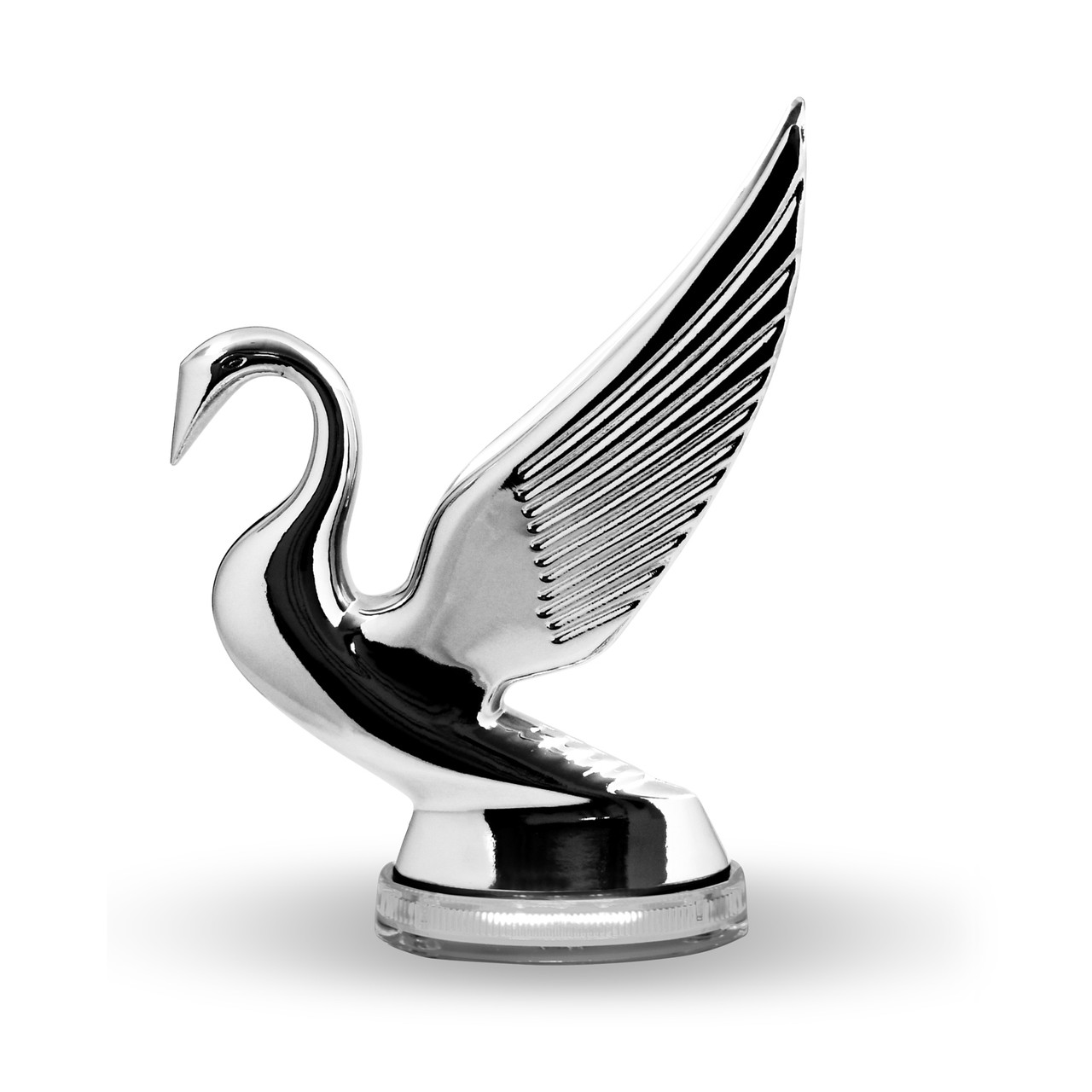 Swan Hood Ornament with LED Glow Base - Thumbnail 2