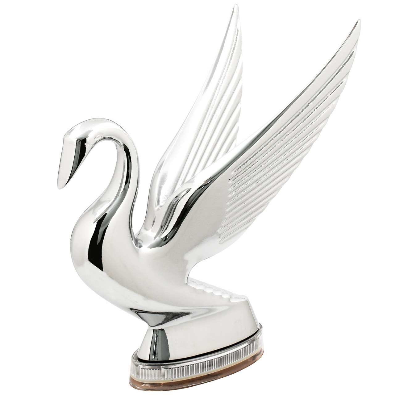 Swan Hood Ornament with LED Glow Base - Thumbnail 3