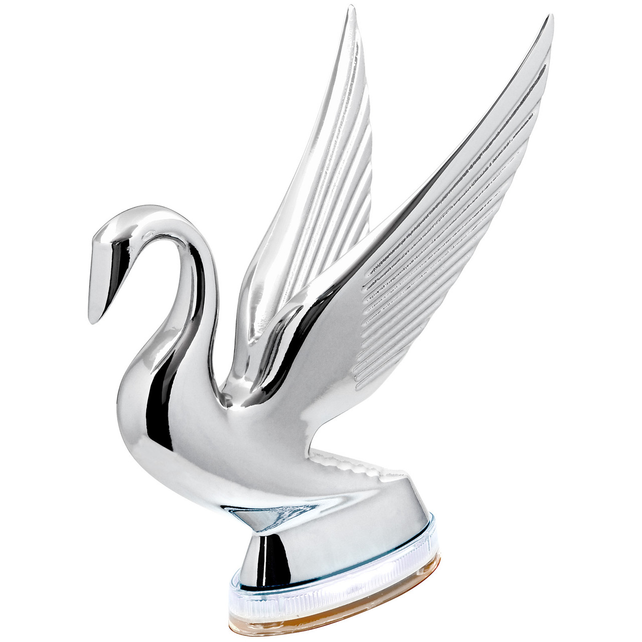 Swan Hood Ornament with LED Glow Base - Thumbnail 4