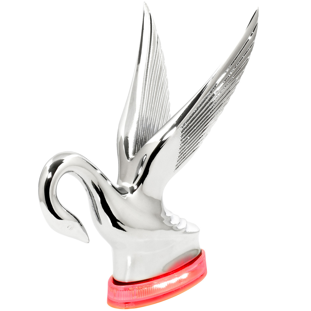 Classic Swan Hood Ornament with LED Glow Base - Thumbnail 4