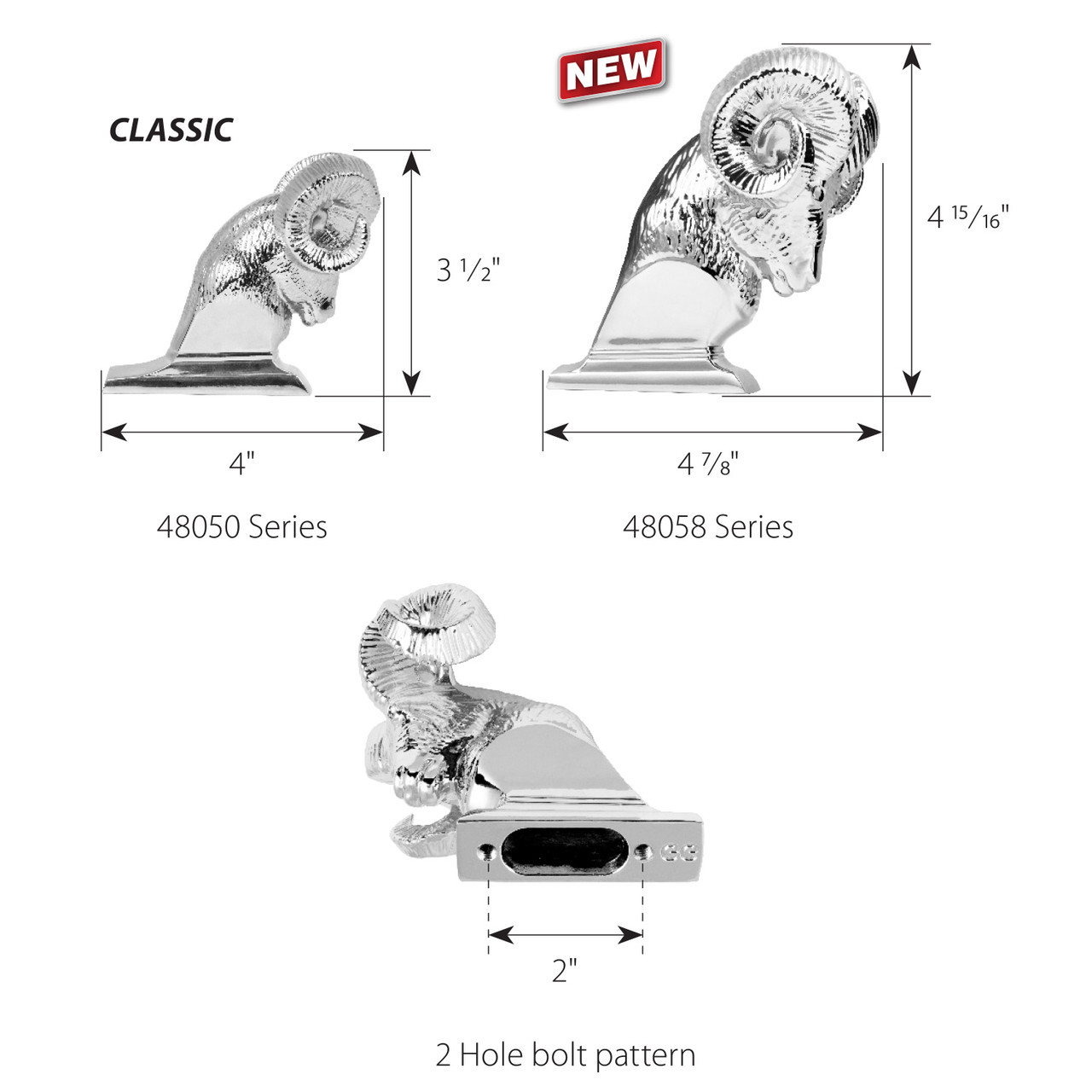 Big Ram Hood Ornament - Thumbnail 3