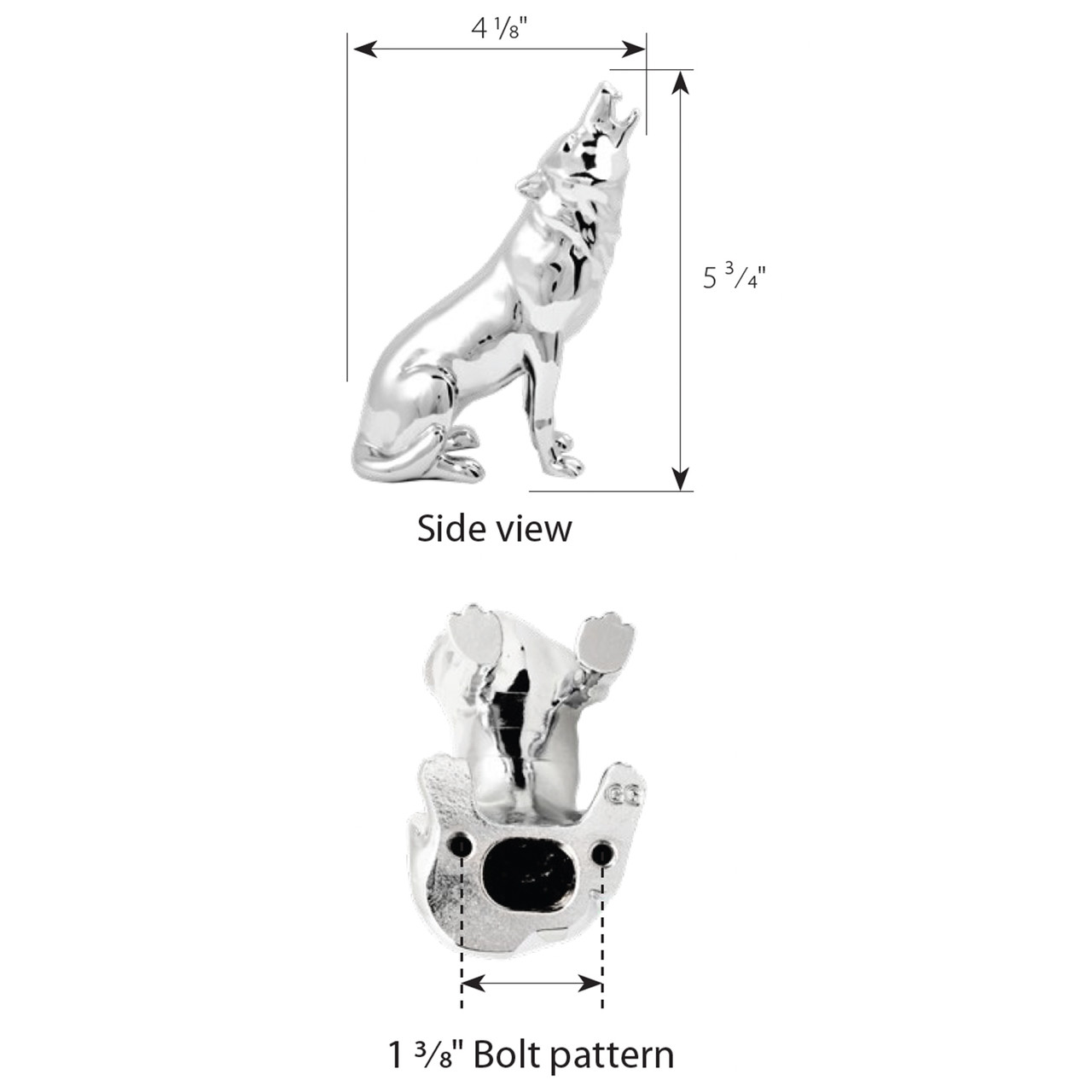 Howling Wolf Hood Ornament - Thumbnail 3