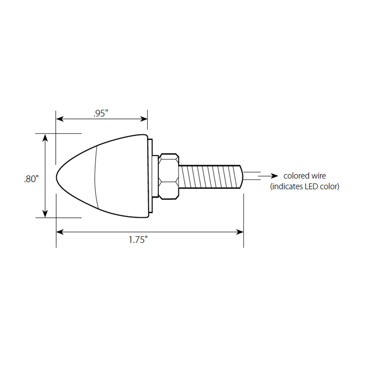 Bullet Fastener LED Light