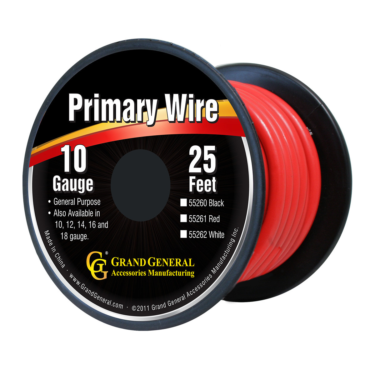 25 Feet Primary Wire Roll with Spool in Display Packaging