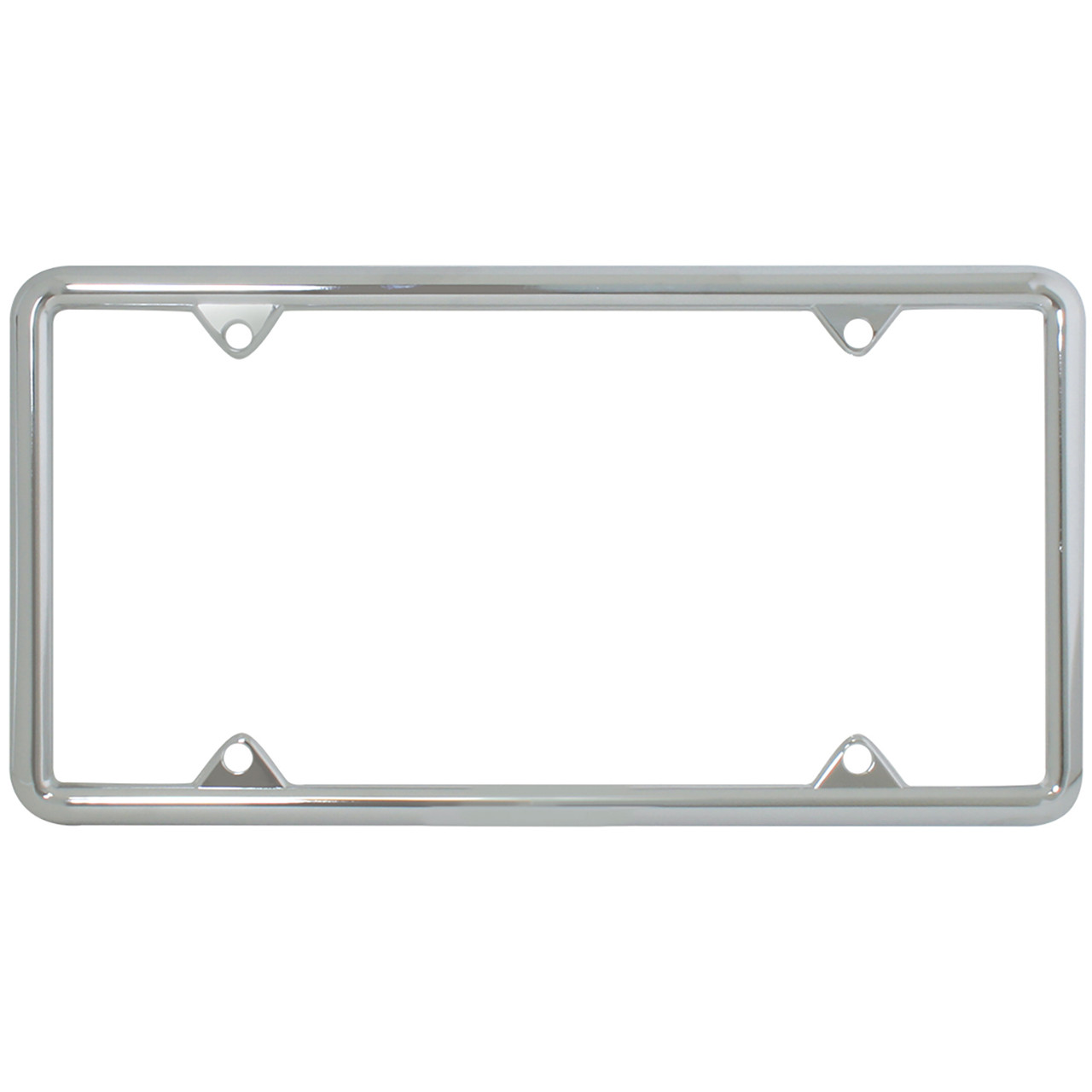 Chrome Zinc License Plate Frame w/ 4 Holes