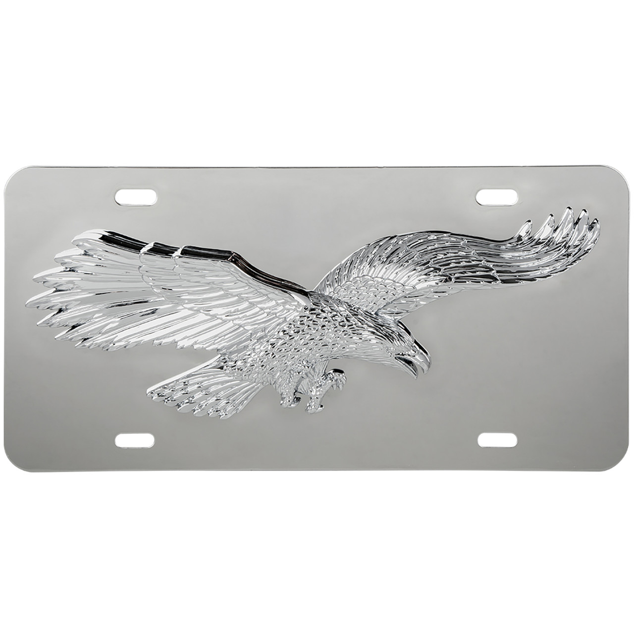 License Plate with 3D Flying Eagle Emblem