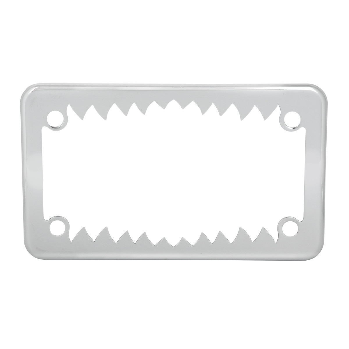 Shark Teeth Motorcycle License Plate Frame w/ 4 Holes