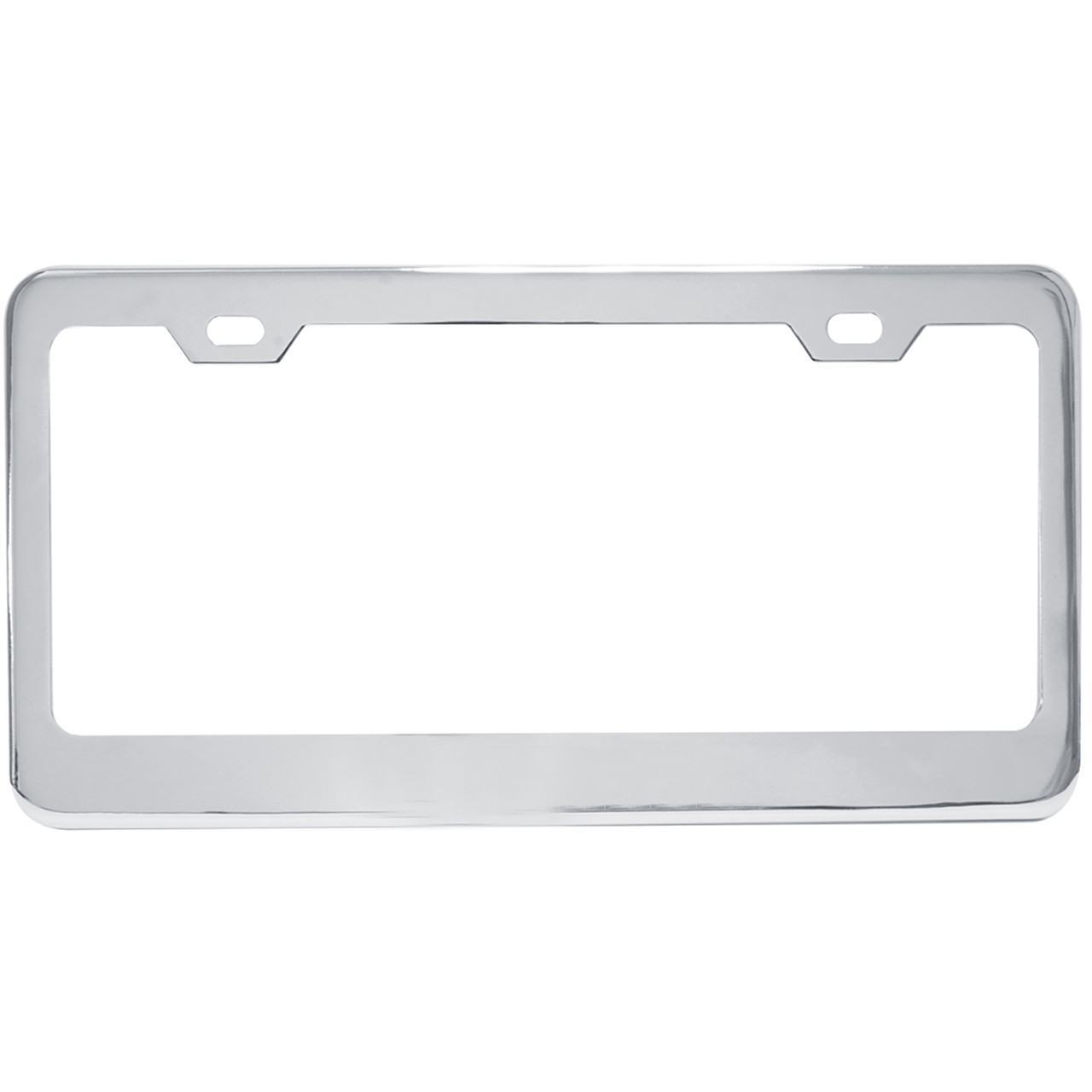 License Plate Frame w/ 2 Holes & Wide Bottom