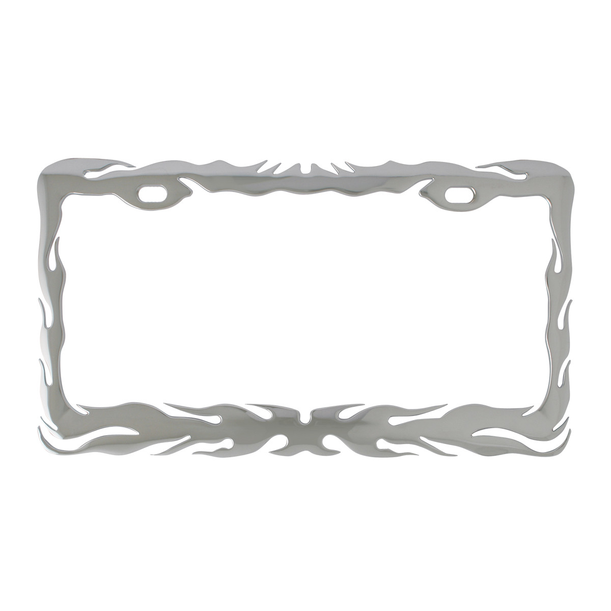Flame License Plate Frame w/ 2 Holes