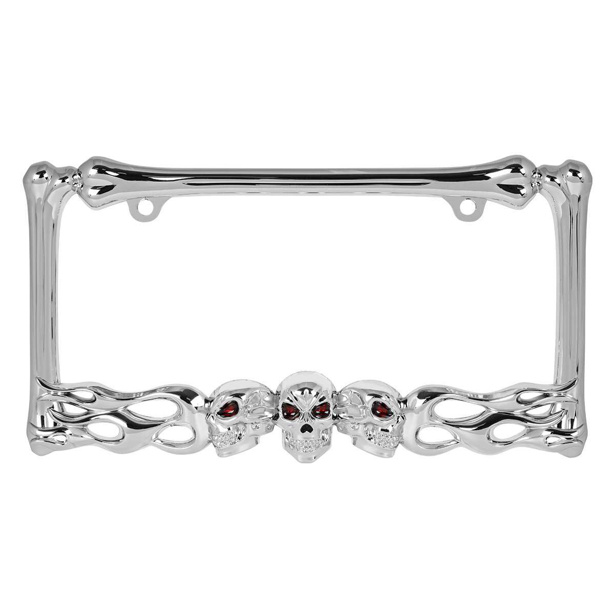 Skull License Plate Frame w/ 2 Holes