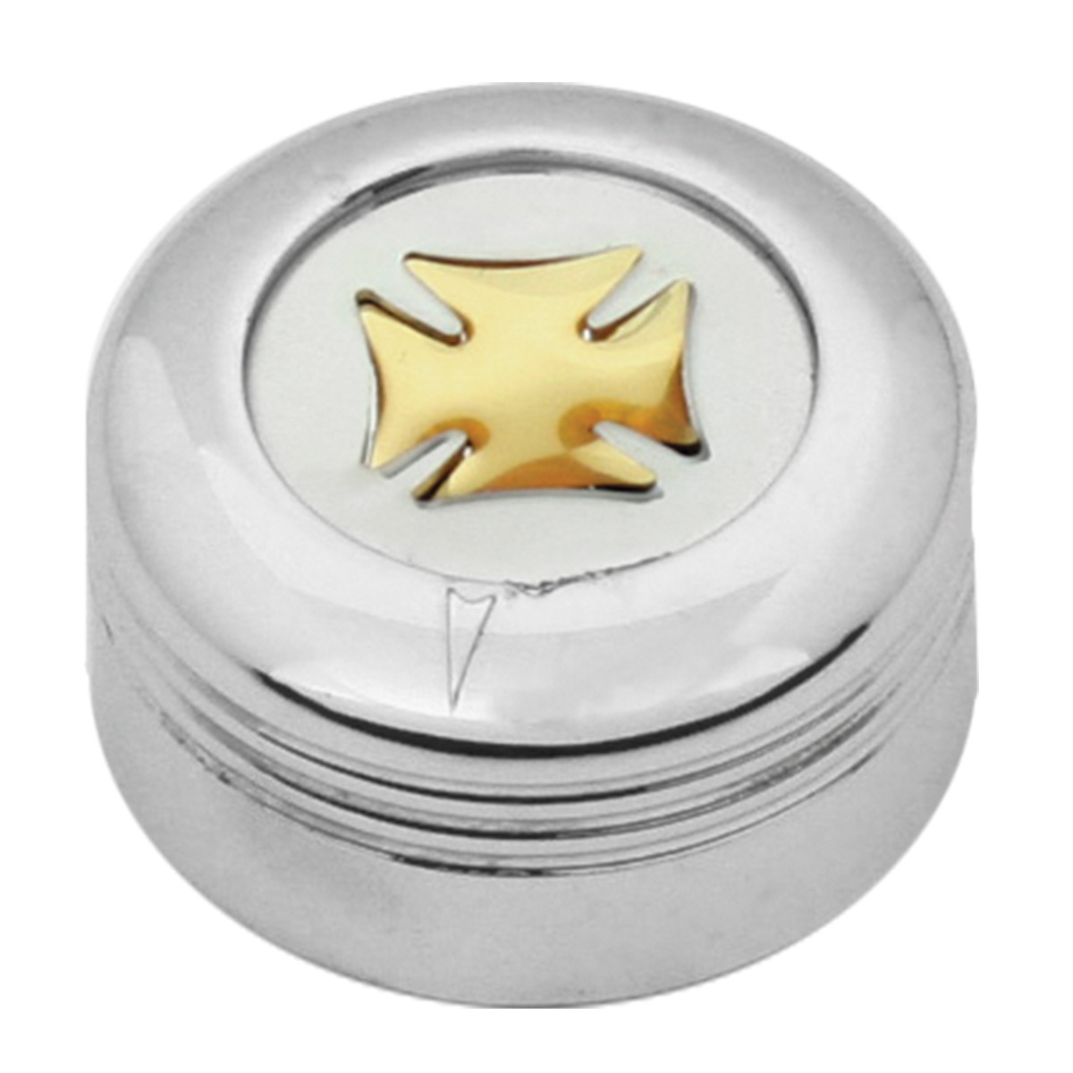 A/C Knobs with Gold and Silver Iron Cross