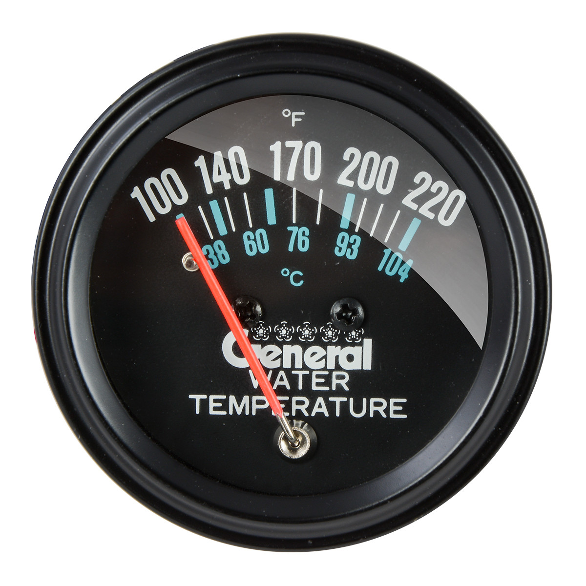 Black Rim Water Temperature Gauge/100-220
