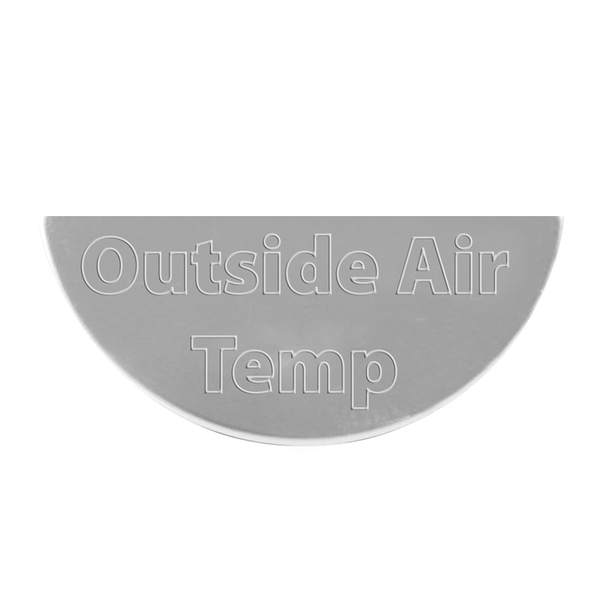 Gauge Emblem 1/2 Moon Shape Script O-W