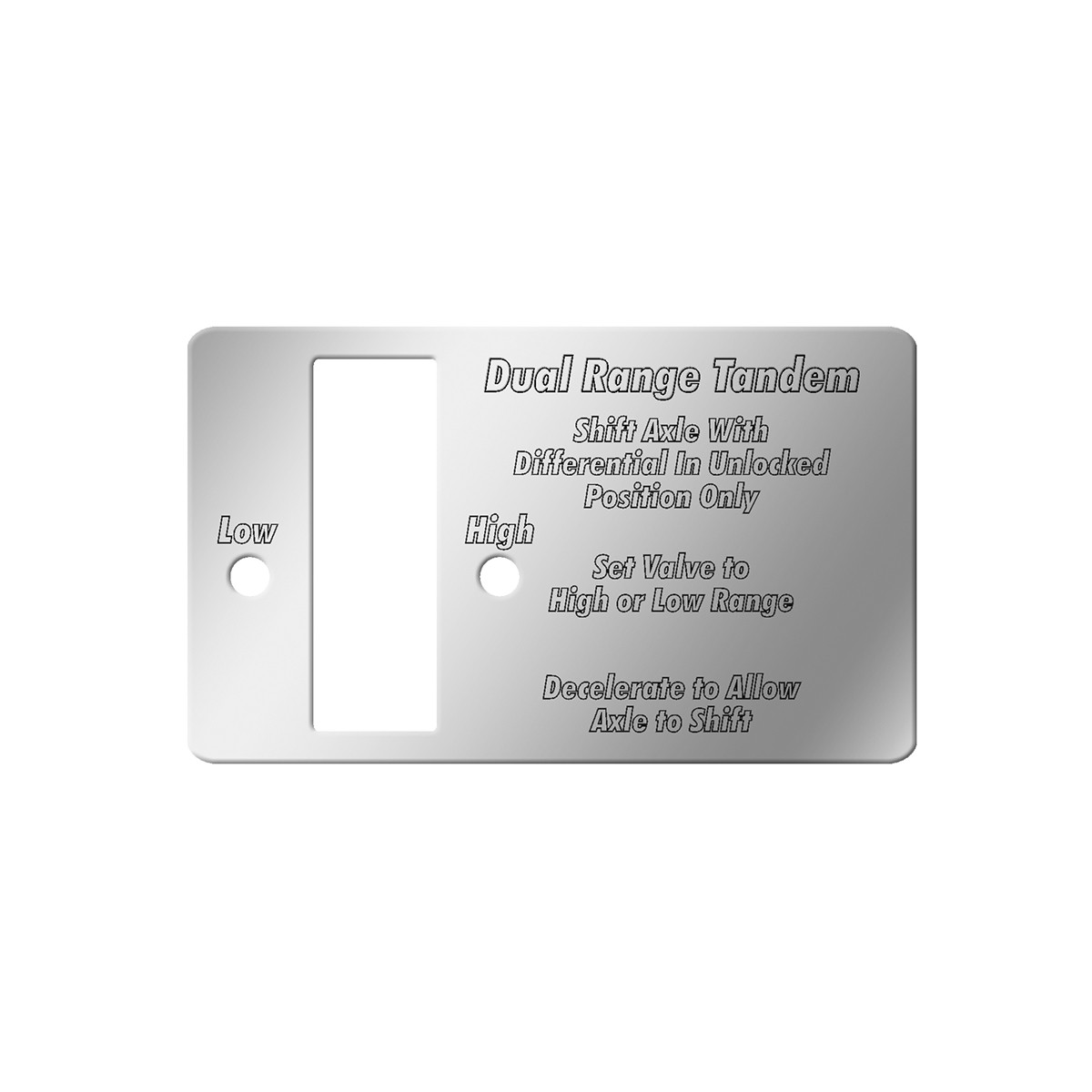 Dual Range Tandem Control Switch