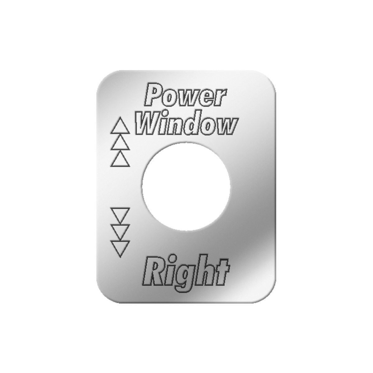 Gauge Emblem 1/3 Moon Shape Script A-W