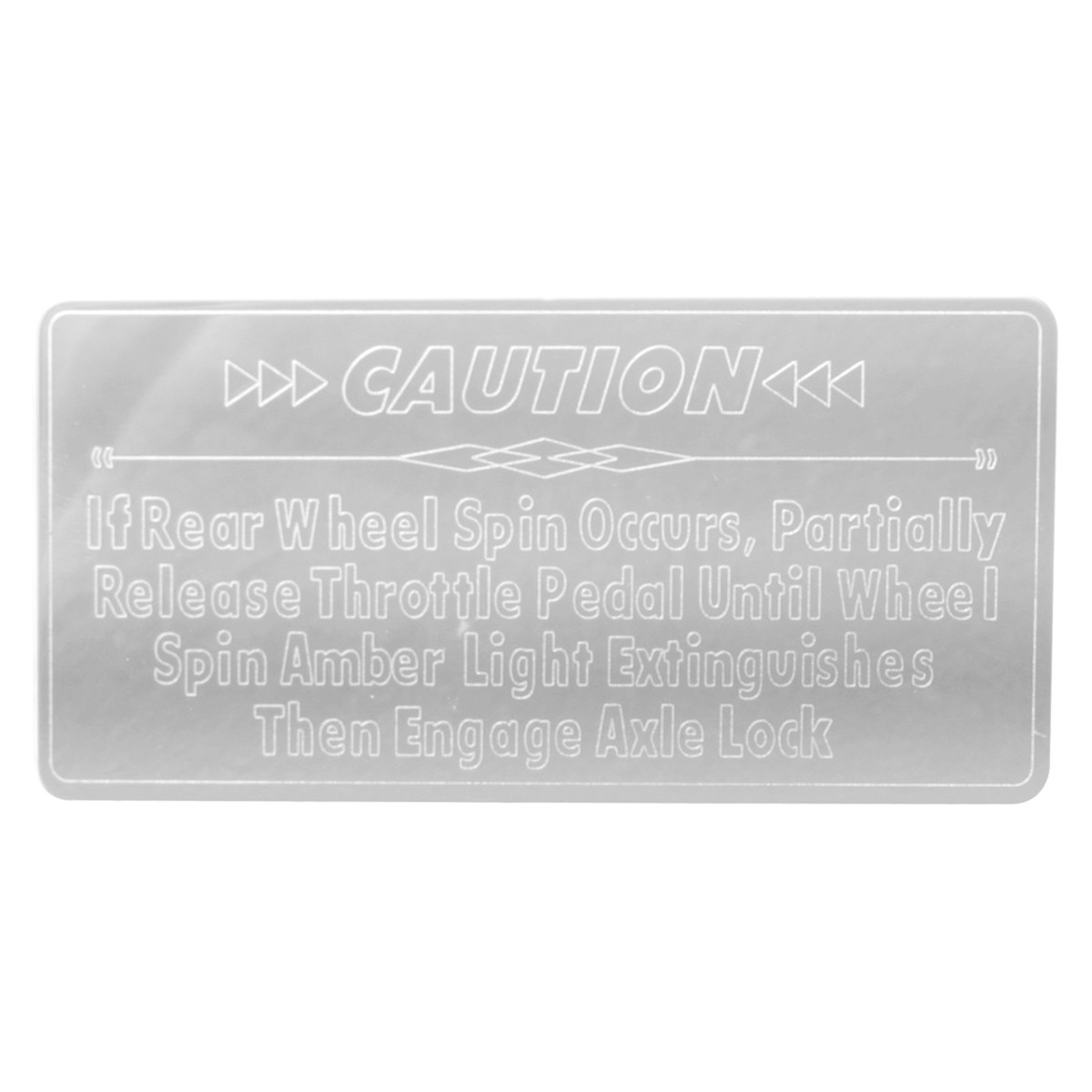 Dash Plate Axle Lock