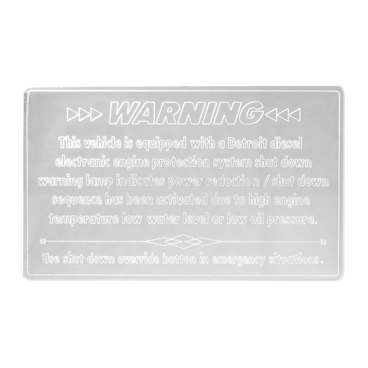 Dash Plate Shutdown Override