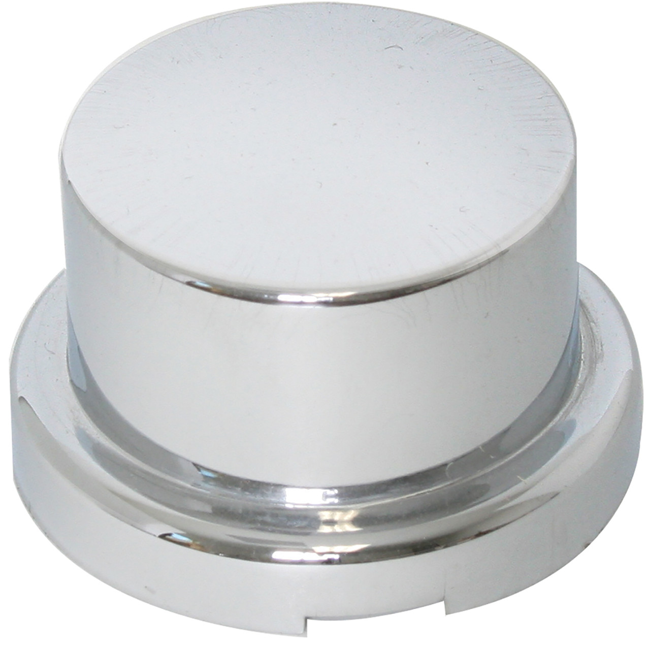 Flat Top Cr Plastic Lug Nut Cvr w/ Flange for Bumpers