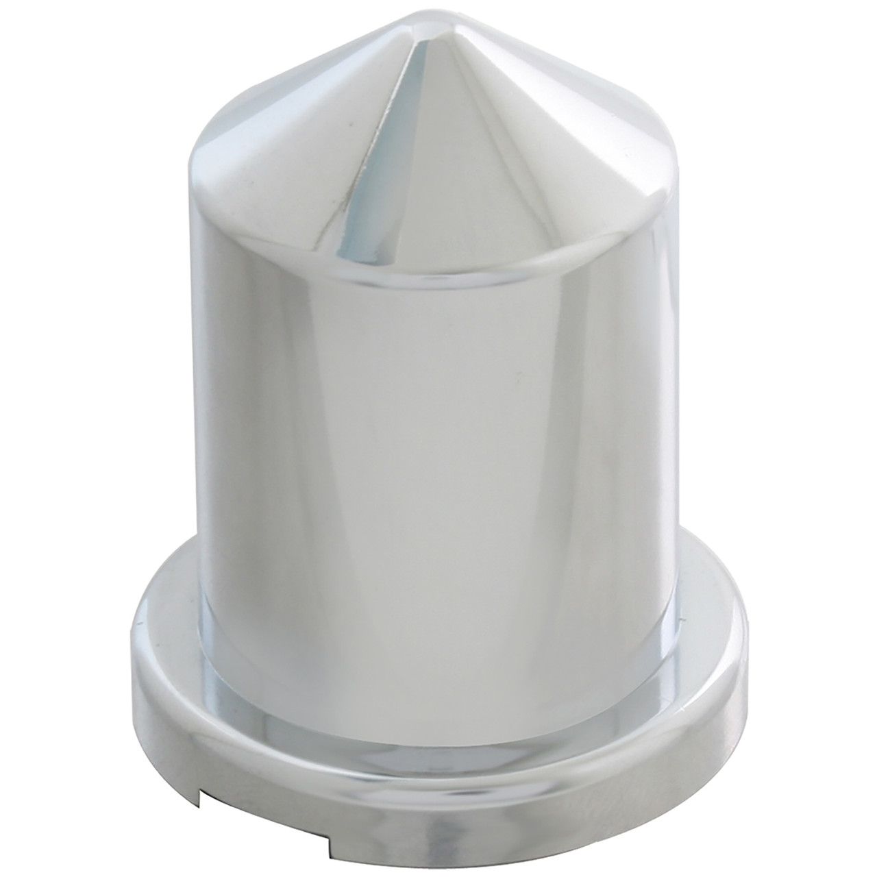Pointed Top Multi-Size Cr Pl Lug Nut Cvr w/Flange Over 1" H