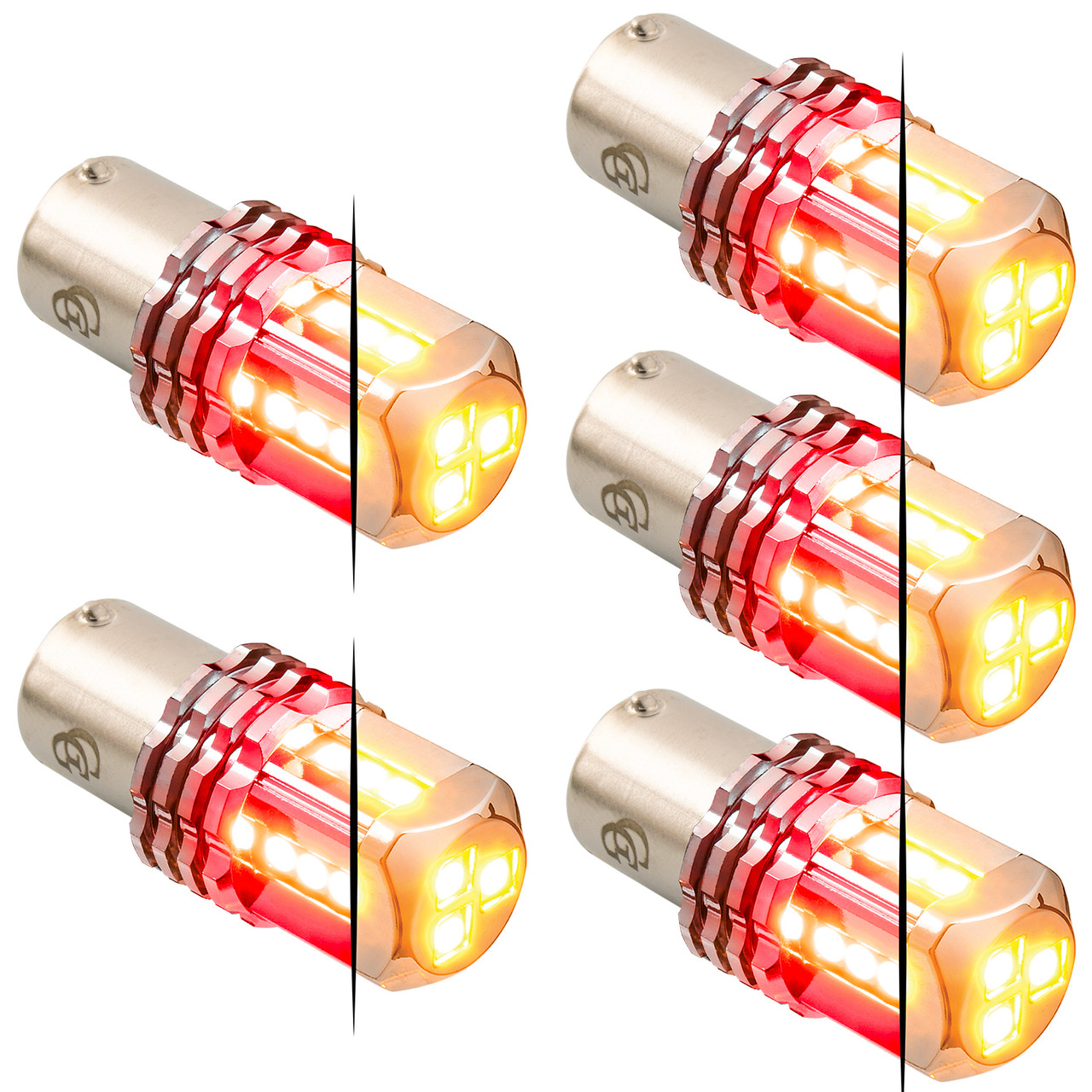 1157 Dual Color LED Bulb - Amber Primary - Thumbnail 4