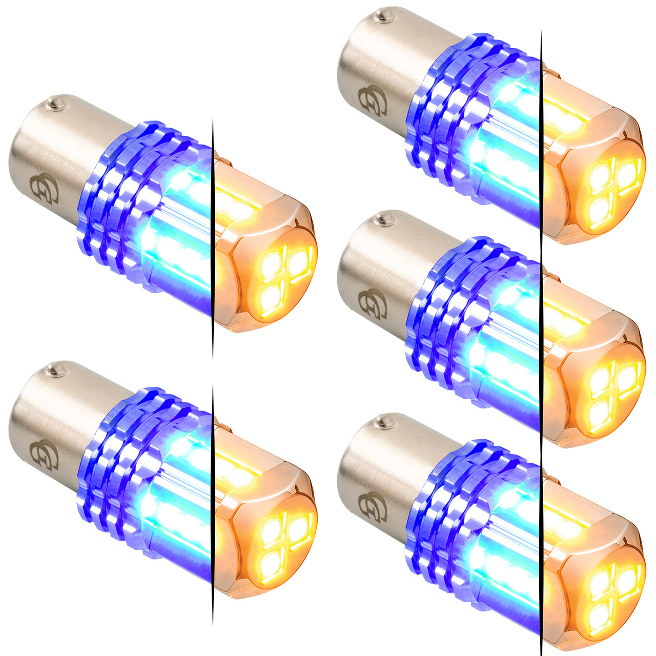 1157 Dual Color LED Bulb - Amber Primary