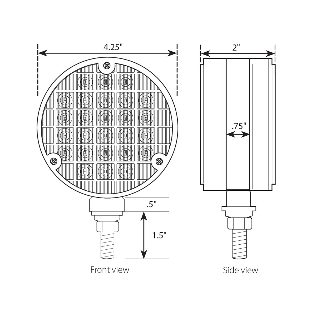Smart Dynamic Series 4" Double Face Sequential LED Light
