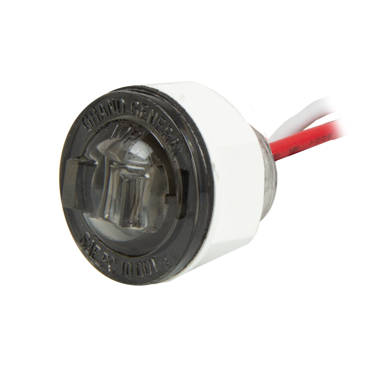 1" Mini Push/Screw Wide Angle LED Light in Smoke Lens