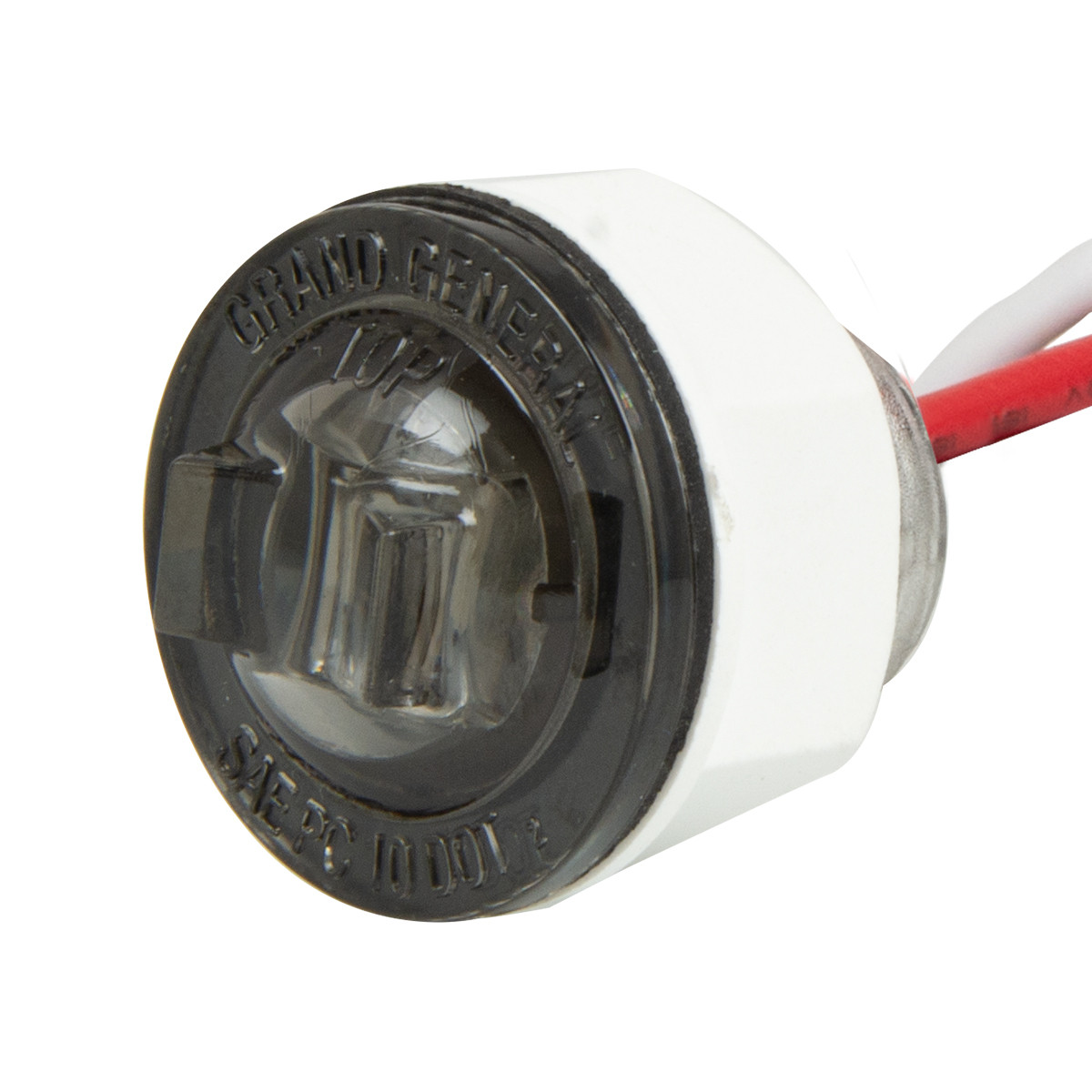 1" Mini Push/Screw Wide Angle LED Light in Smoke Lens