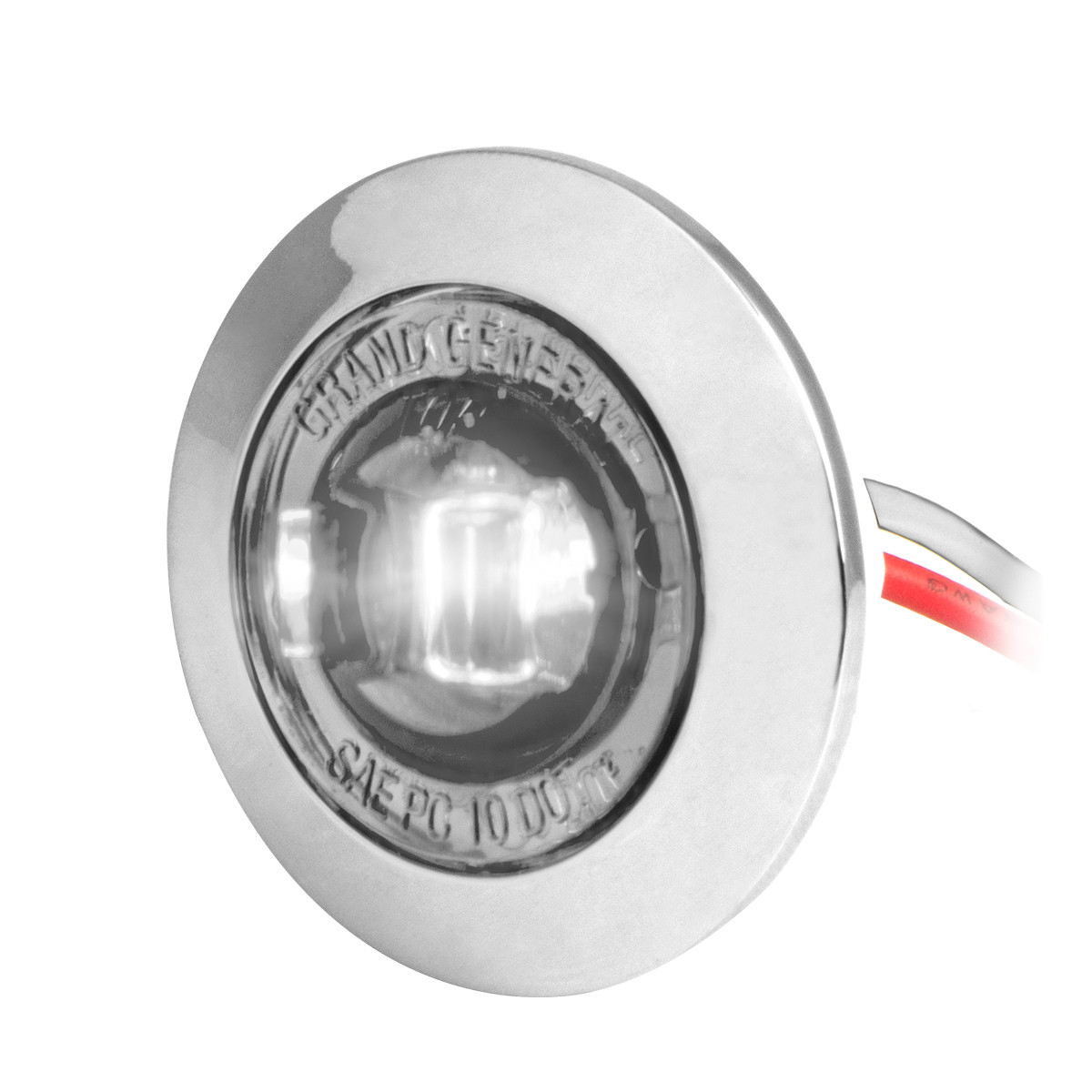 1" Mini Push/Screw Wide Angle LED Light in Smoke Lens - Thumbnail 2