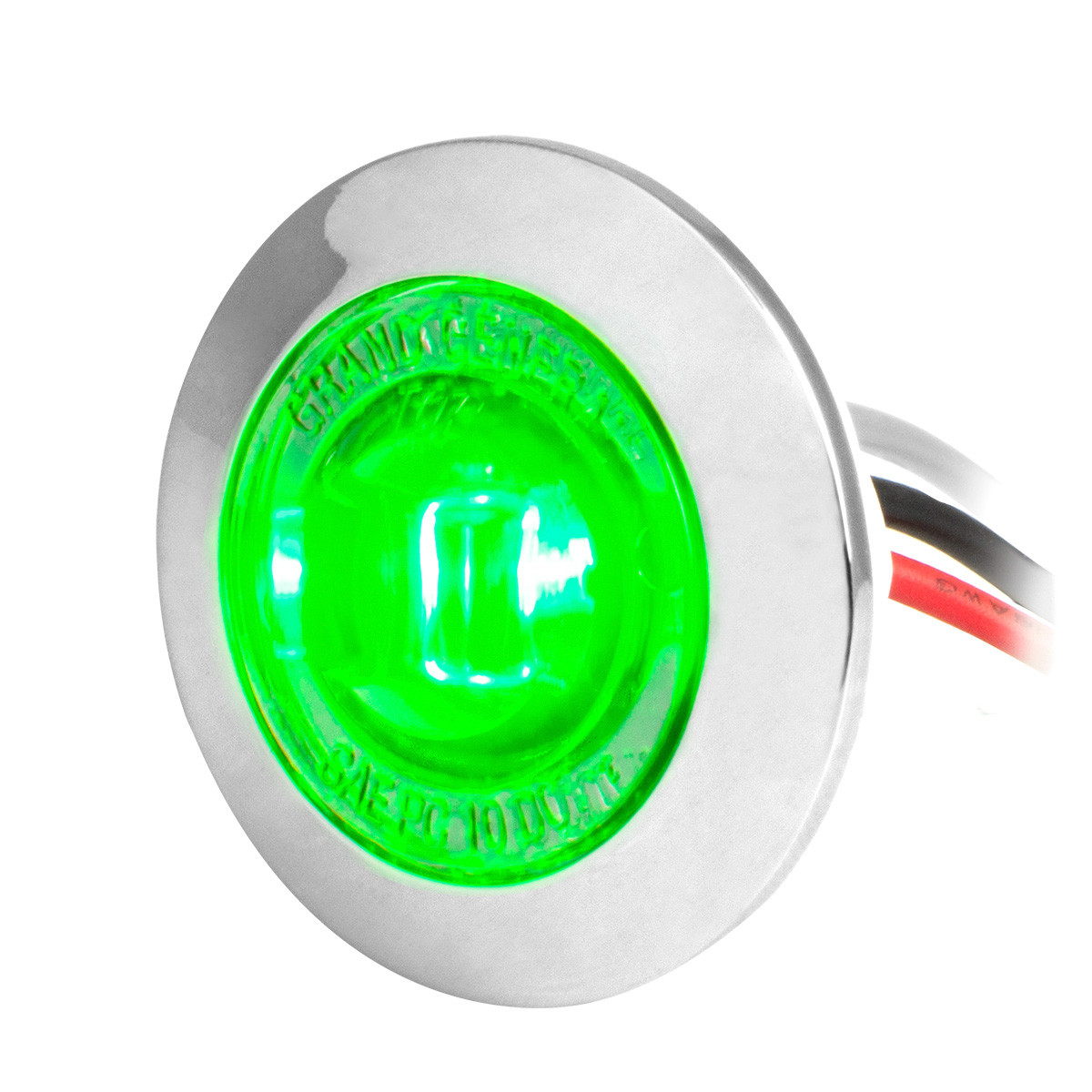 1" Mini Dual Function Push/Screw Wide Angle LED Light in Smoke Lens - Thumbnail 2