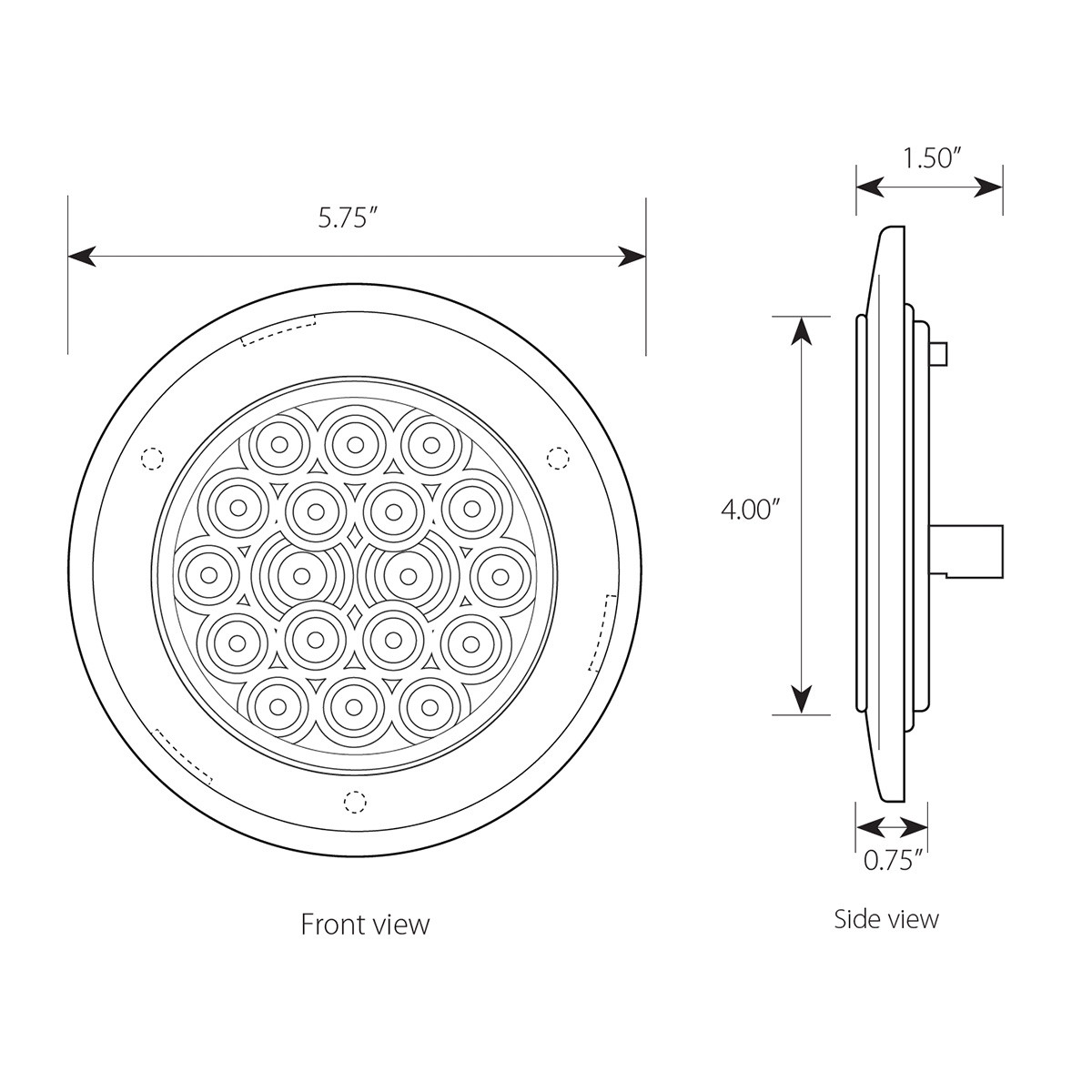 Fleet Series 4" Flange Mount LED Light w/ Twist-On Bezel & 3-Pin Plug - Thumbnail 2