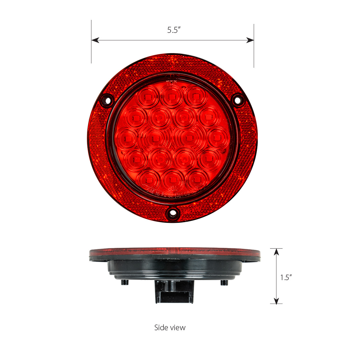 Fleet Series 4" Flange Mount LED with Reflector Ring