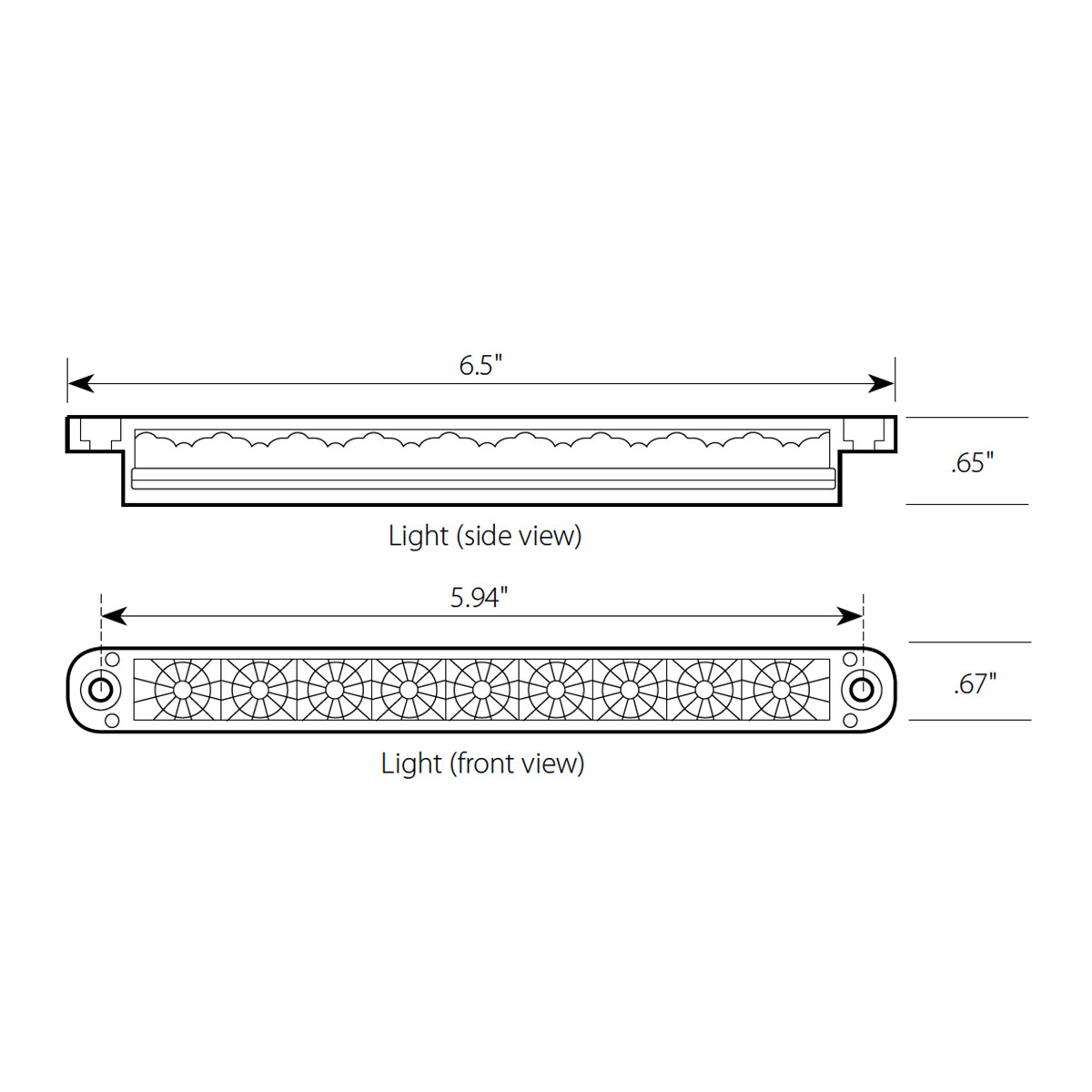 Spyder Series 6-1/2" Dual Function LED Light Bar
