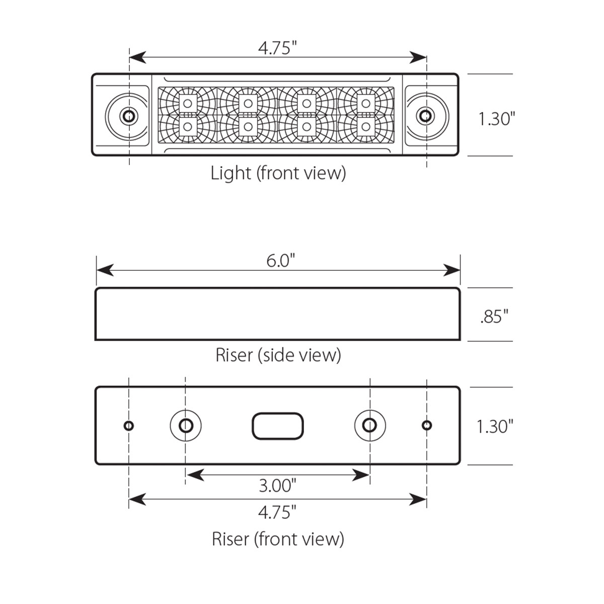 Spyder Series Rectangular LED Light