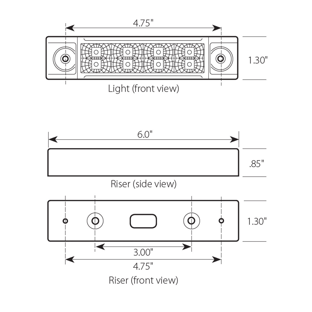 Spyder Series Rectangular LED Light