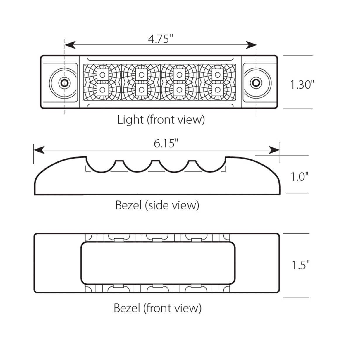 Spyder Series Rectangular LED Light