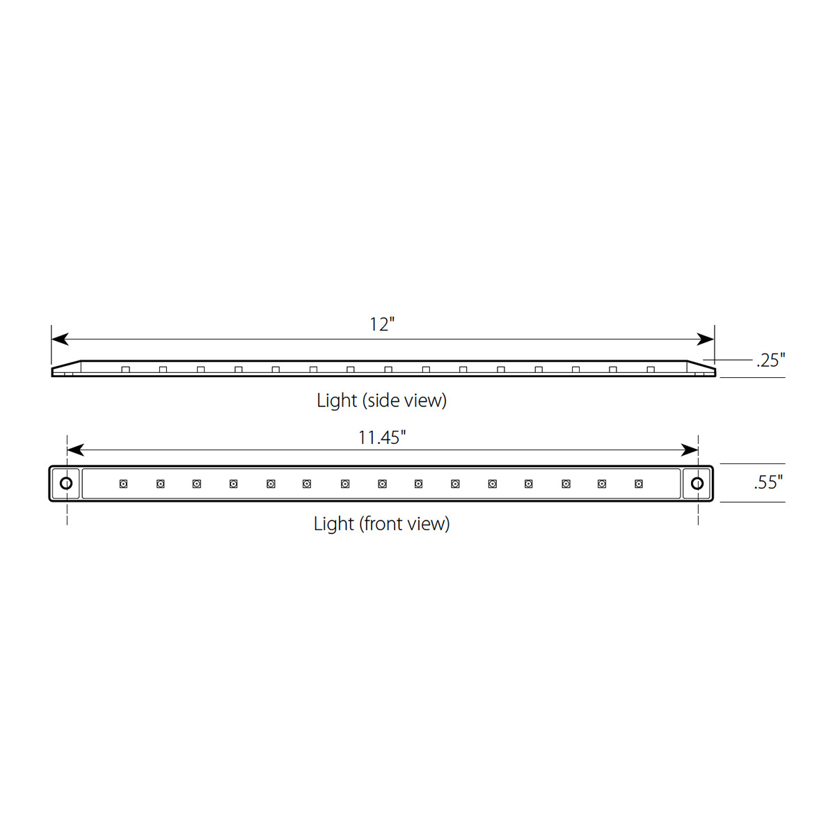 Ultra Thin LED Light Bar 12" L