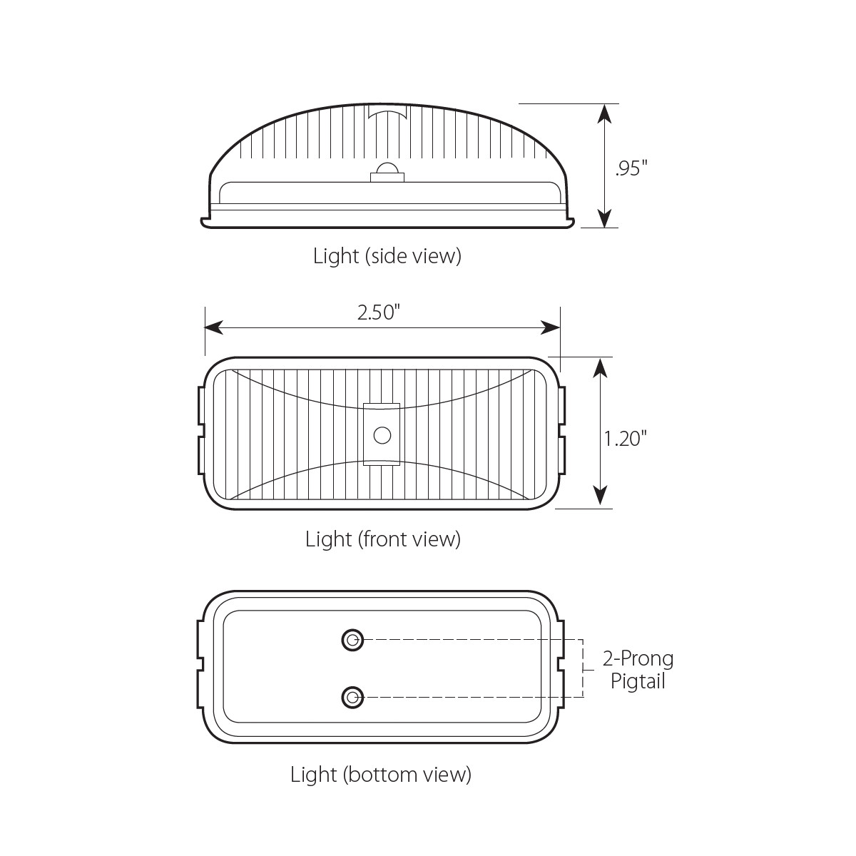 Fleet Series Small Rectangular LED Light