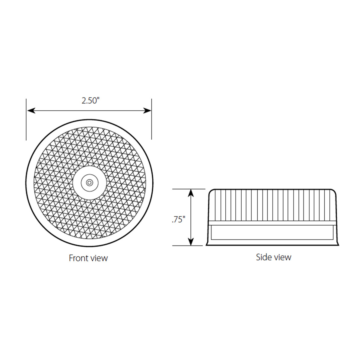 2-1/2" Single LED Light with Reflector